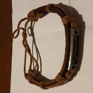 Bracelet that says Grace on it